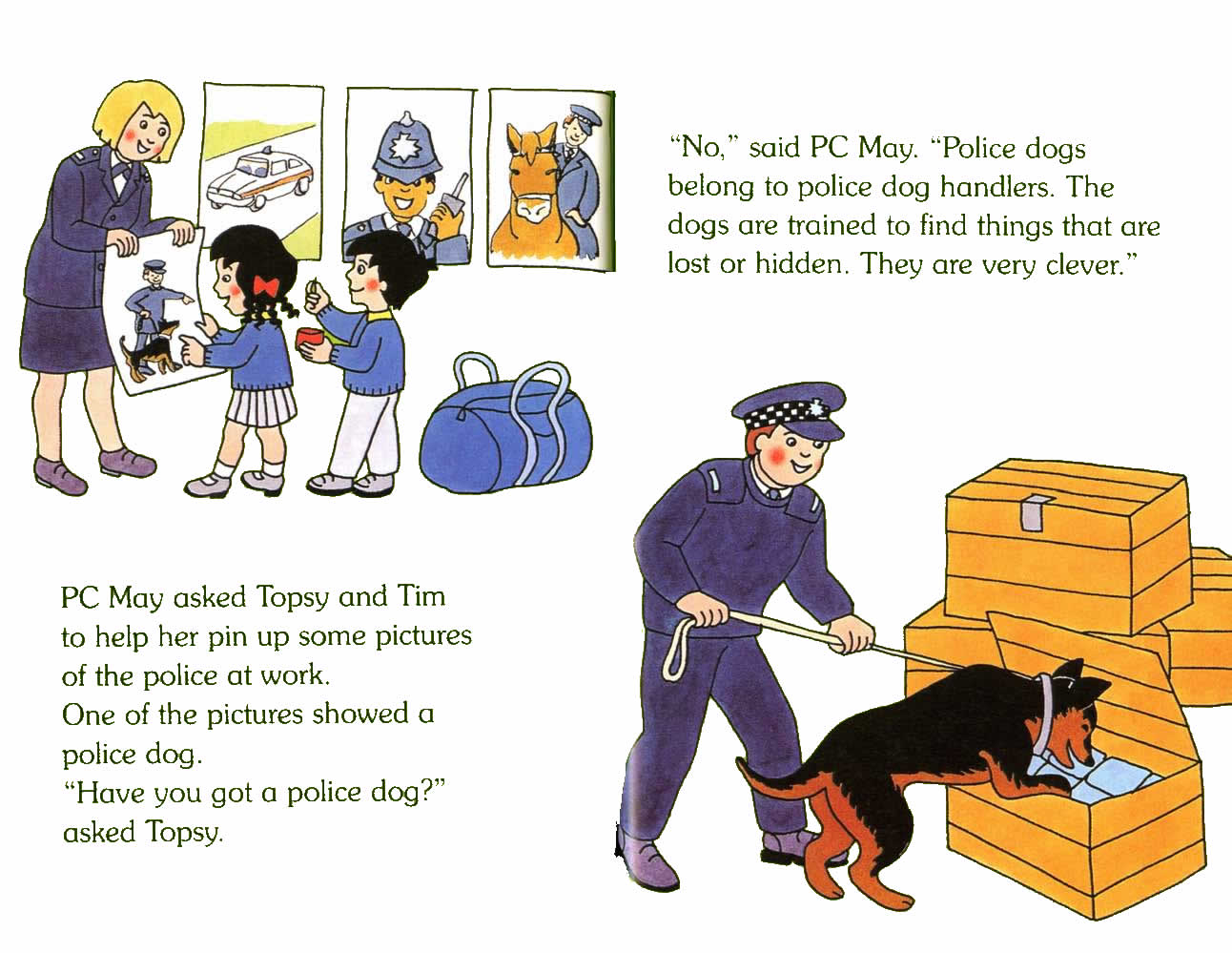Ladybird - Topsy Tim Books - Meet The Police (06),绘本,绘本故事,绘本阅读,故事书,童书,图画书,课外阅读